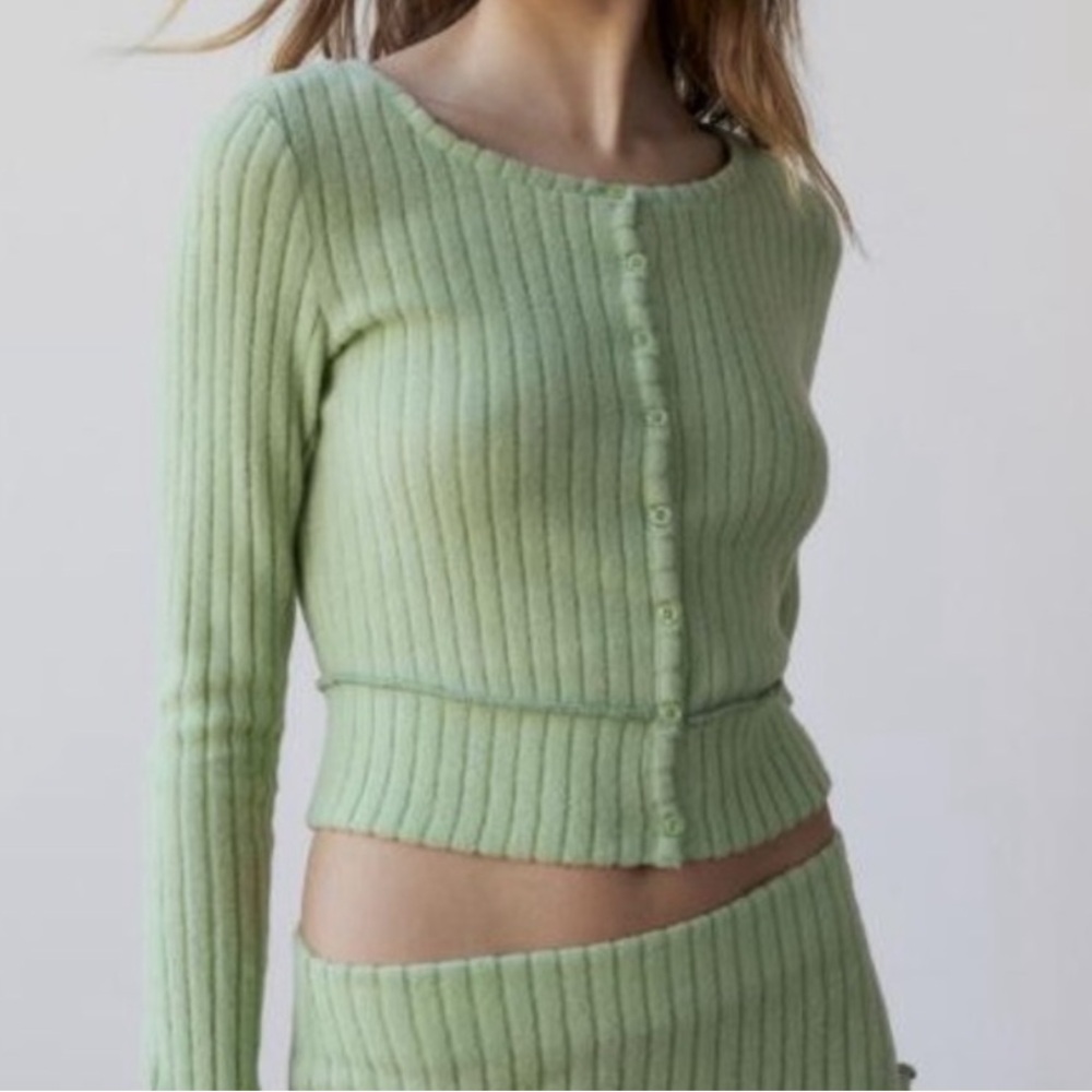 Urban Outfitters Out From Under BouncePlush Suki Ribbed Cardigan MED NEW